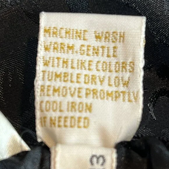 Vintage Victoria's Secret Gold Label Flutter Panties Size Medium Black Jacquard - Picture 7 of 14